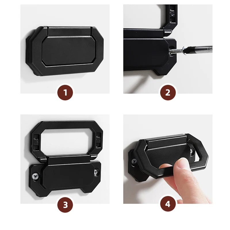 4PCS Modern Minimalist Cabinet Handles European Style Invisible Surface Mounted Drawers Cabinet Doors Concealed Handles