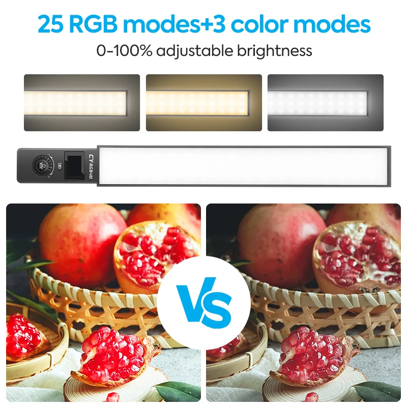 LED Video Lights Long Strip RGB 28 Colors 2500-6500k Photography Hand Held Tube Light With Carrying Bag Remote Control For Photo