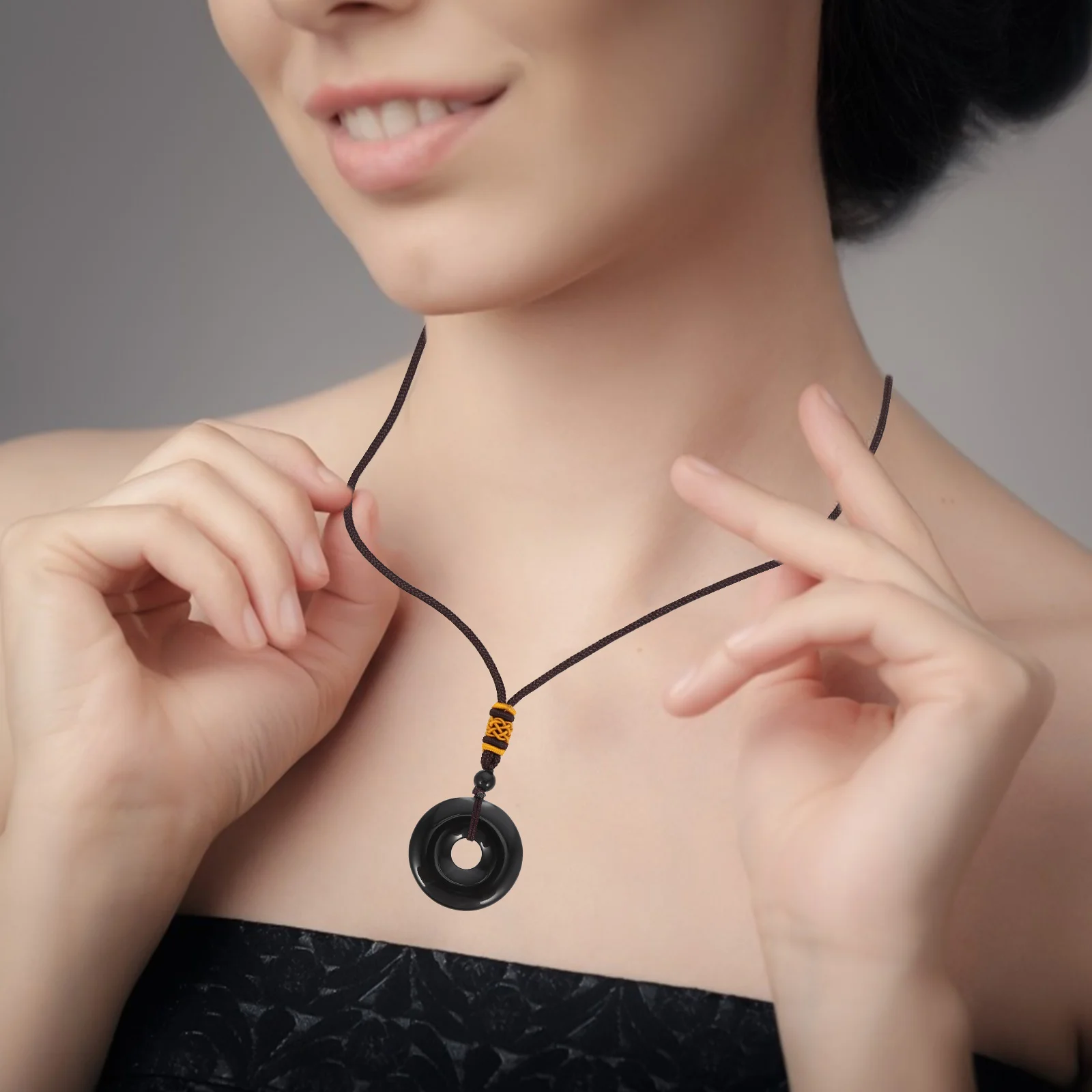 الرجعية السلام قلادة دائم الرقبة الديكور حجر قلادة الخرز الطبيعي الأزياء والمجوهرات القلائد العصرية الهدايا