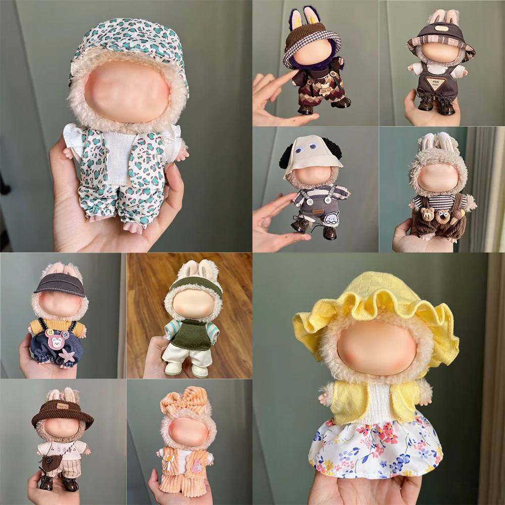 

Plush Doll Clothes 15-17cm Lafufu Clothes Designer DIY Toy Dress Up Party Gift Doll Accessories for Keychain Pendant Decoration