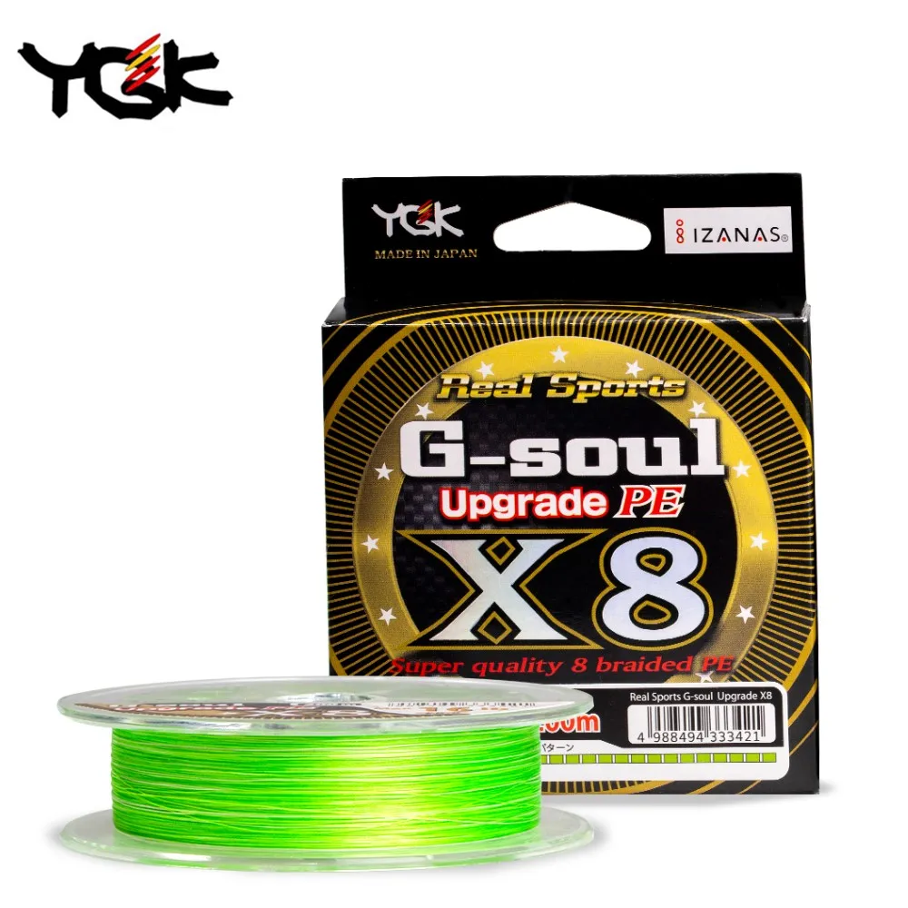 YGK G-SOUL X8 Original Upgrade Braid Fishing Line Super Strong 8 Strands Multifilament PE Line 200M Braided Line Made In Japan