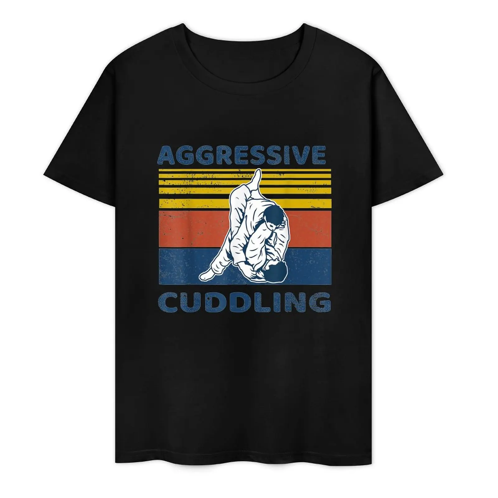 Jiu Jitsu Shirts Aggressive Cuddling Vintage BJJ MMA Jujitsu T-Shirt oversized t shirt anime stuff Men's t shirts