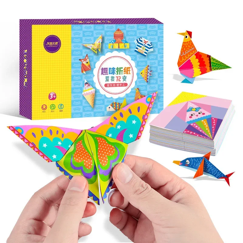 152Pcs/set Cartoon Origami Paper Cutting Book Carfts Children Educational Handmade Toys Kingergarden DIY Craft Papers Toy Gifts