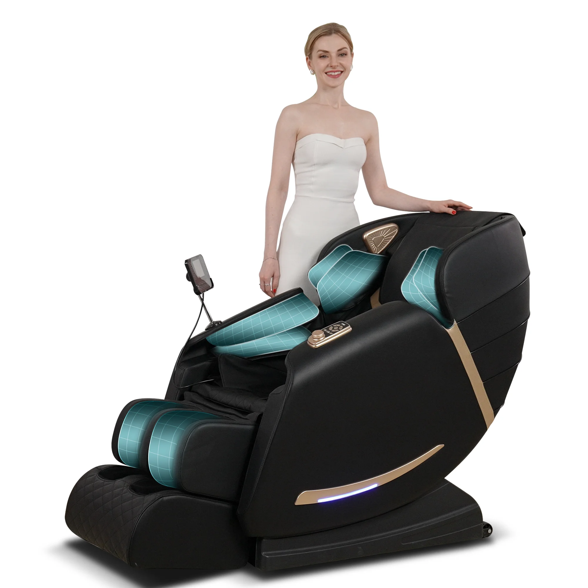 

Emoka Direct Домашнее массажное кресло Дешевое всего тела с нулевой гравитацией 4D Электрический точечный массаж Разминание с массажем ног