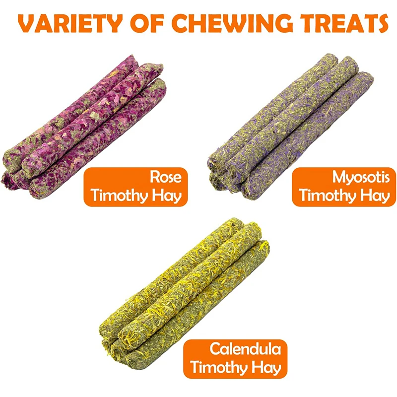 6PCS/Pack Petal Pasture Small Pet Teething Stick, Handmade Natural Chewing Toys, Teeth Molars, Teeth Strengthening Pet Treats