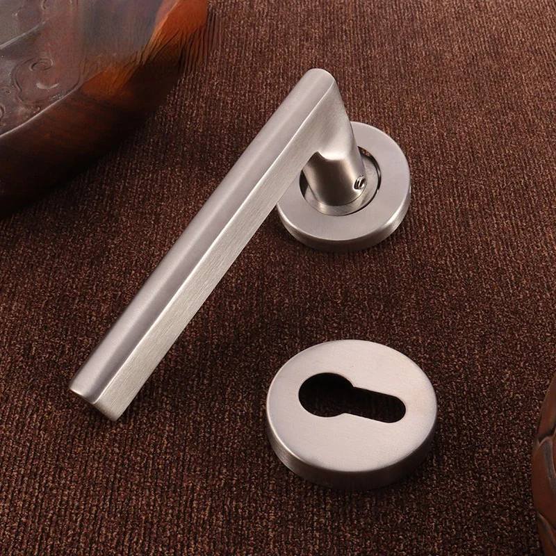 

304 Stainless Steel Split Hotel Passage Linen Wooden Door Handle Bathroom Handle Lock