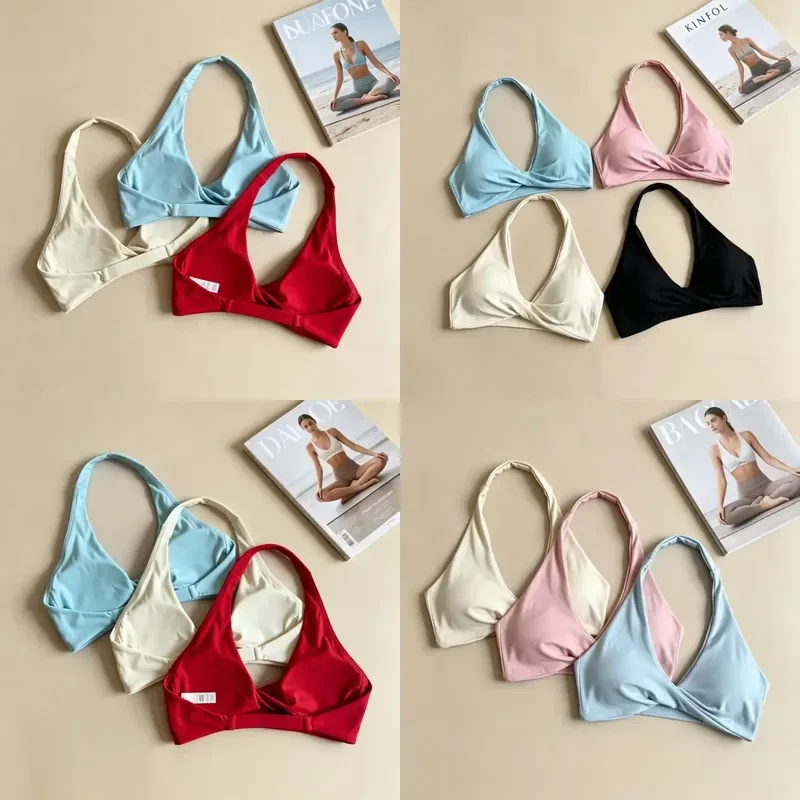 Halter Halter Backless Sports Bra European Style Breathable Comfort Push Up Padded Yoga Fitness Workout Underwear - Aliexpress Deal