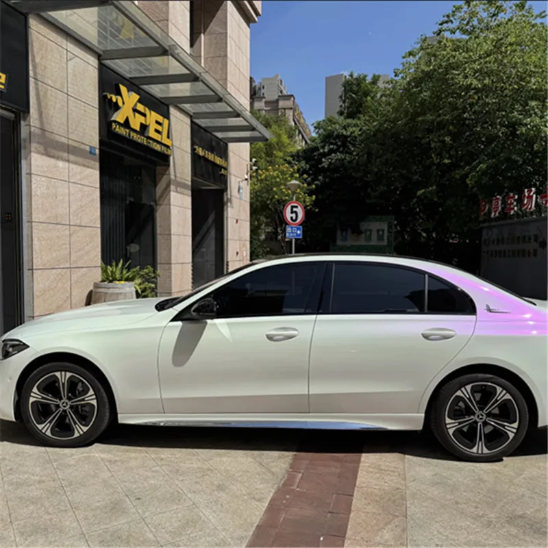 لآلئ PET عالية الجودة تتحول إلى اللون الأبيض إلى الأرجواني، تغيير لون فيلم التغليف لجسم السيارة