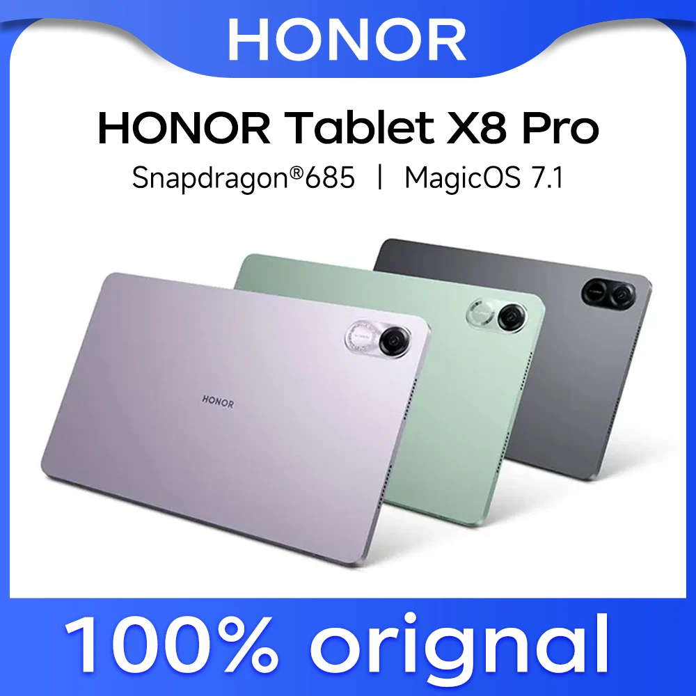 Honor-X8 برو اللوحي مع ثماني النواة ، 2K حماية العين ، أنف العجل 685 ، 7250mAh البطارية ، MagicOS 7.1 ، 120Hz ، 11.5 "، على أساس أندرويد 13