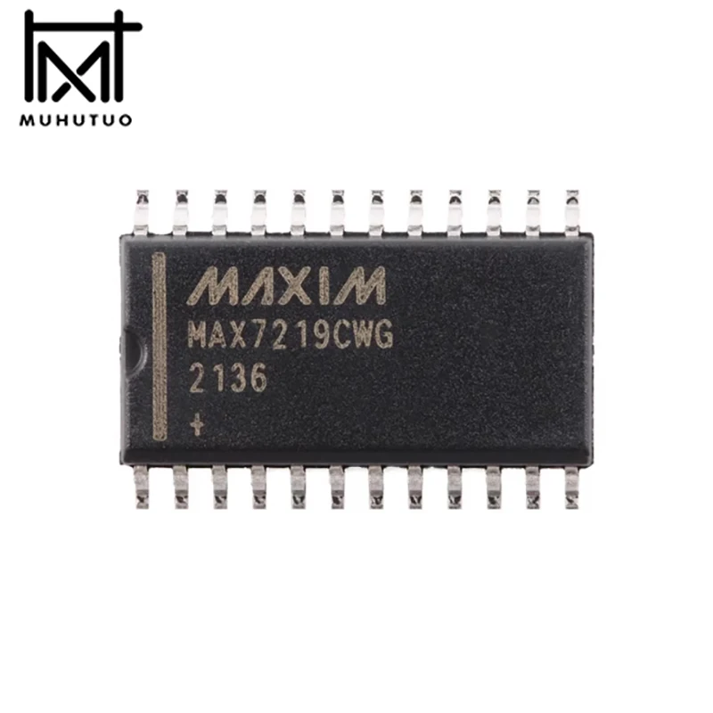 

5PCS/LOT MAX7219CWG, MAX7219EWG, MAX7219 surface mount SOP24 LED display driver chips