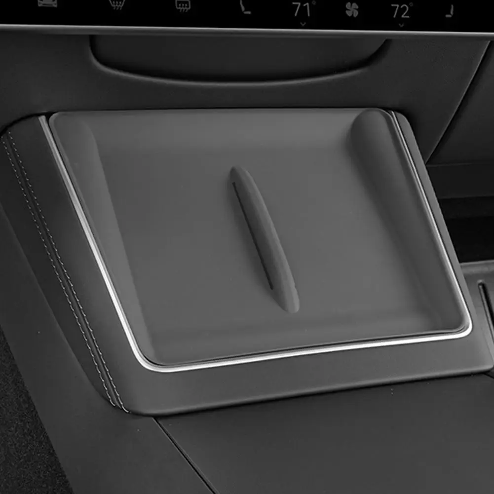 Für Tesla Model Y YL Juniper 2026 Kabelloses Lade-Silikonpad Mittelkonsolen-Ladematte Rutschfeste Innenraum-Accessoires – Detail 19