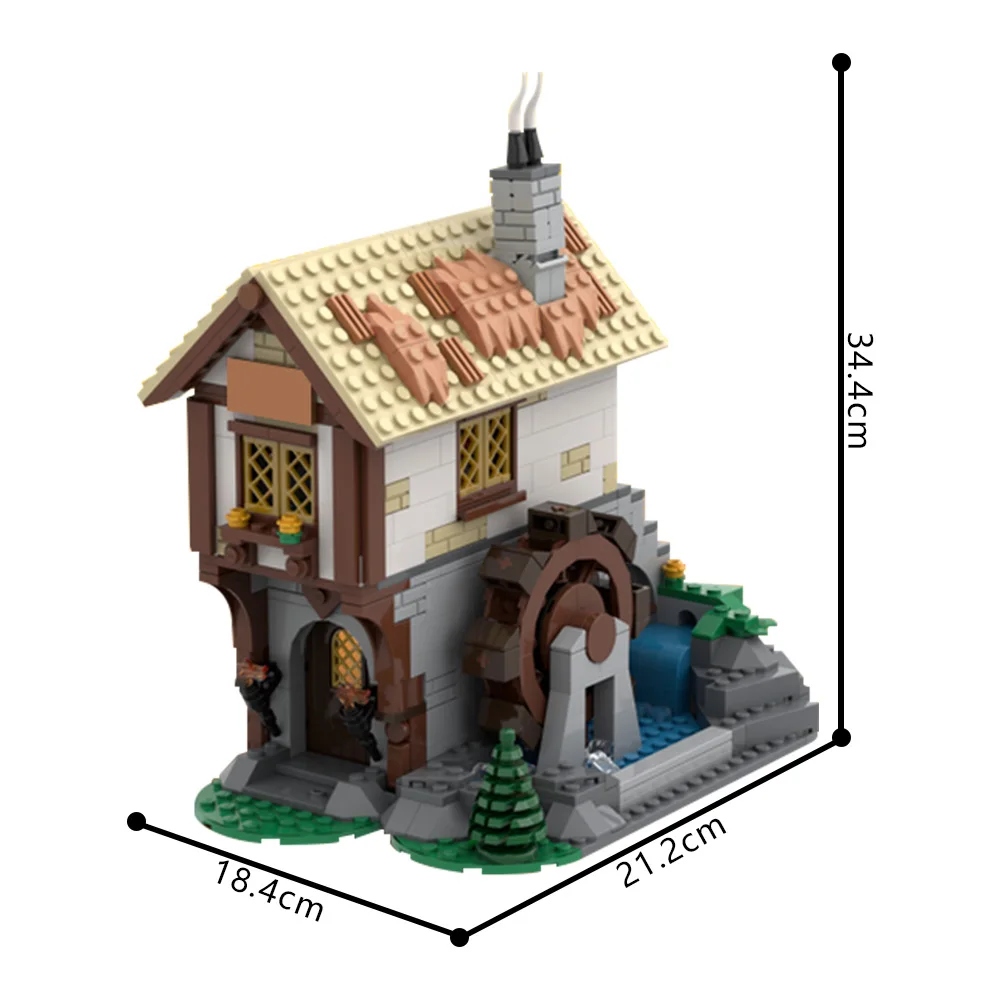 MOC Street View Architecture Square Blacksmith Building Blocks Model 10332 Castle Extension Bricks Assembled Toy Children Gift
