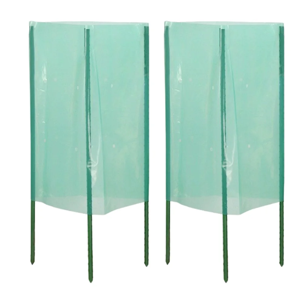 2/4 Pack Reusable Garden Plant Covers With Ventilated PE Film And Fiberglass Frame For Frost And Pest Guard
