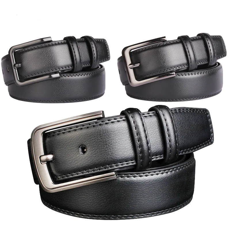 

Premium Men's Belt with Classic Pin Buckle - Adjustable Fit (47.24 inch), Men Waistband for Casual & Formal Wear