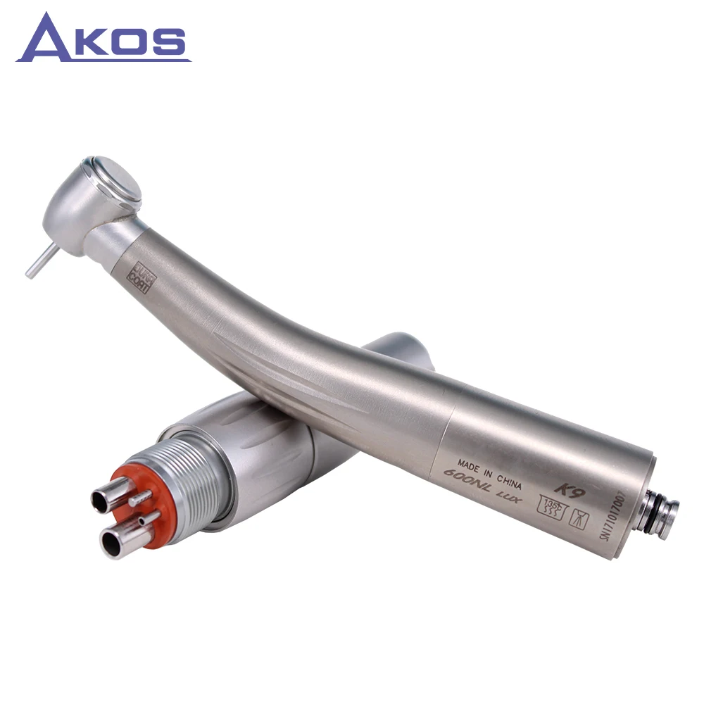 Pieza De Mano Airotor Turbina equipo turbina De aire fibra óptica Led alta velocidad Akos Kit pieza De mano con acoplador