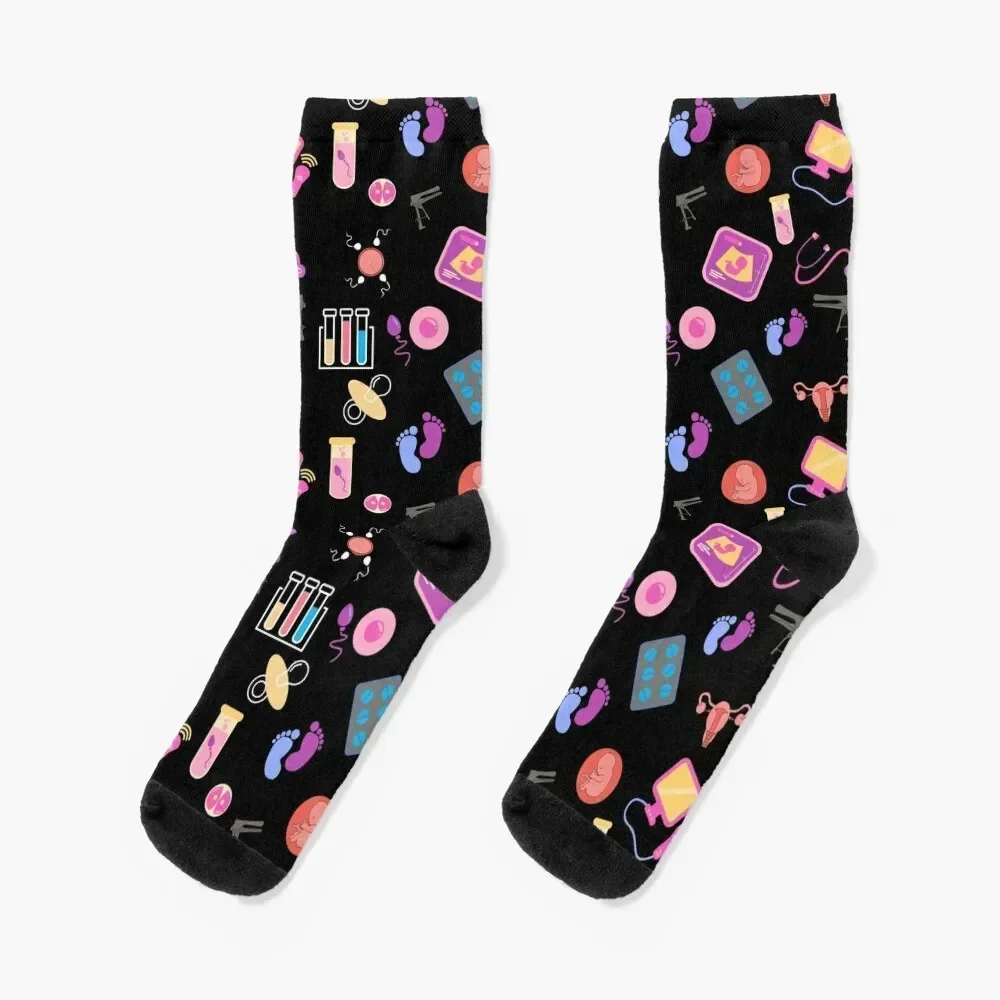 

Fertility treatment pattern for ivf support infertility warrior Socks fashionable christmas gifts aesthetic Socks Women's Men's