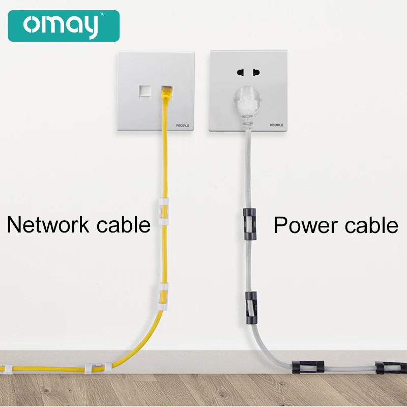 Klipsy menedżera kabli 16/20 szt. Organizer do zarządzania kablami Uchwyt na przewody Samoprzylepny stały zacisk Nawijacz drutu