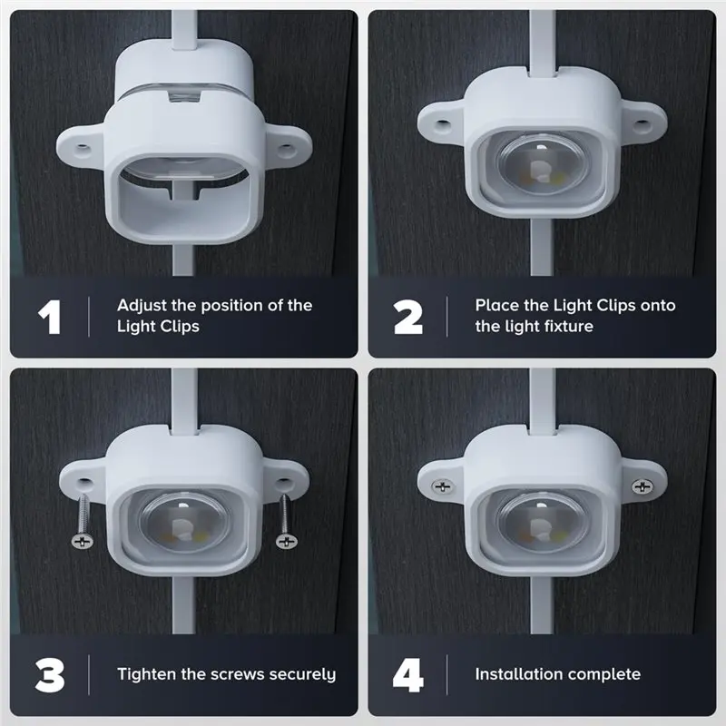 Extension Holder For Govee H706, 100Pcs Light Clips& Mounting Brackets For Govee H706 Pro Permanent Outdoor Lighting System