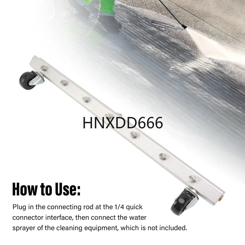 7-Hole 4000 PSI Pressure Washer Water Broom, 65cm with 1/4 Quick Connector for Undercarriage Cleaning