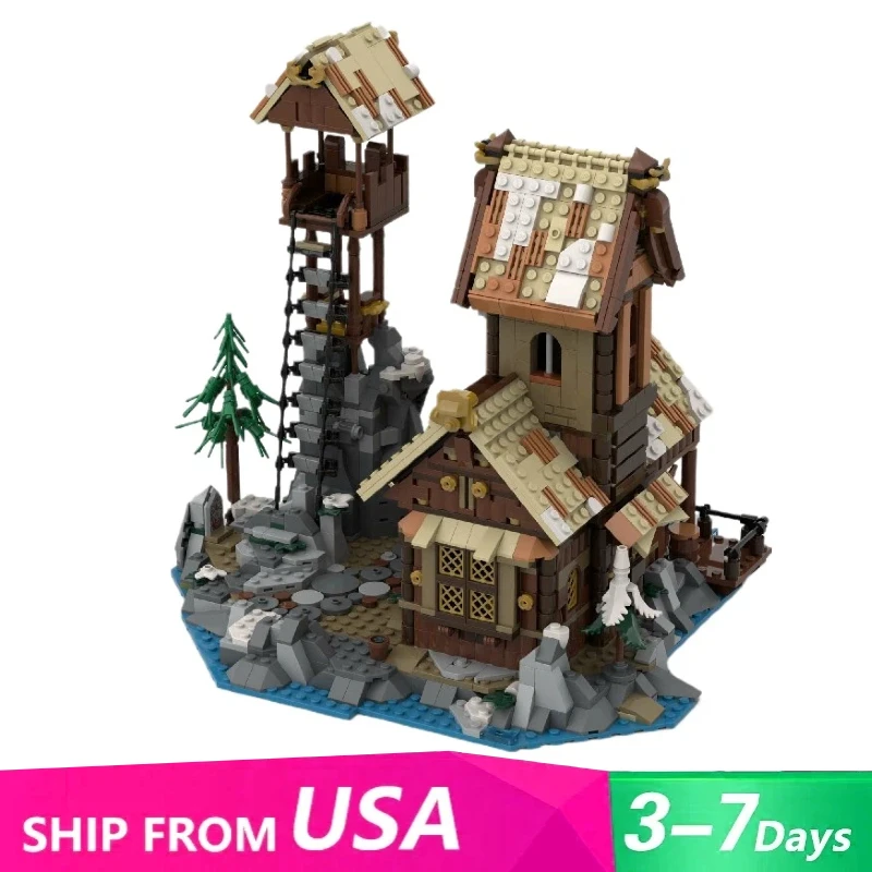 1837PCS MOC Medieval Village Architecture Modular Buildings Blocks Model Kit DIY Puzzle Assembly Toys Gift for Adults Kids