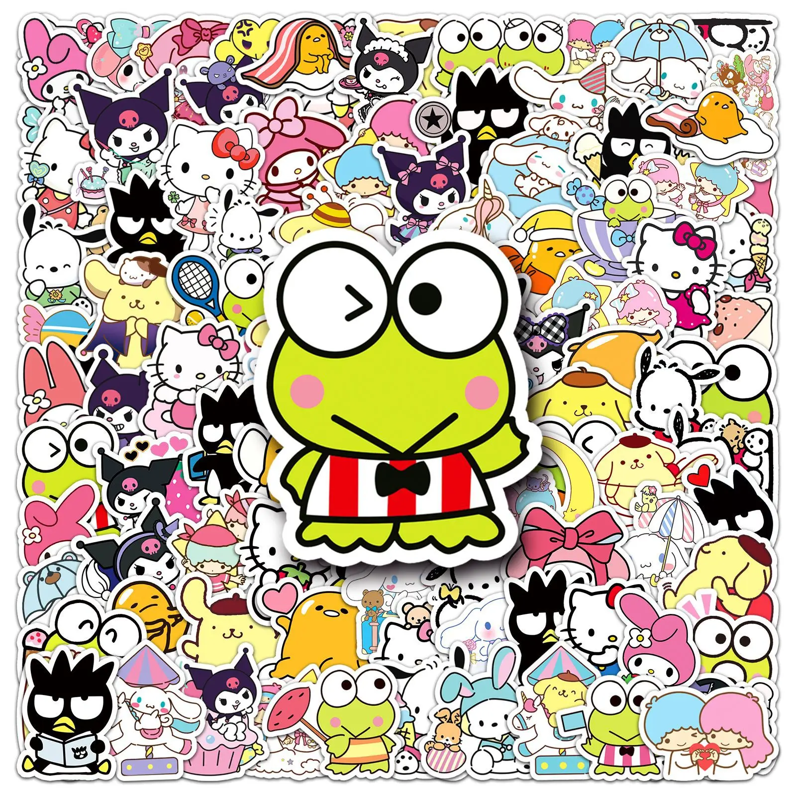 10/30/50/101PCS Cute Mix Sanrio Anime Stickers Hello Kitty Kuromi Cinnamoroll Notebook Suitcase Laptop Graffiti Decal Kid Gift