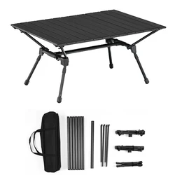 Folding Camping Table Outdoor BBQ Backpacking Aluminum Alloy Desk Furniture Computer Bed Portable Durable Barbecue Lightweight