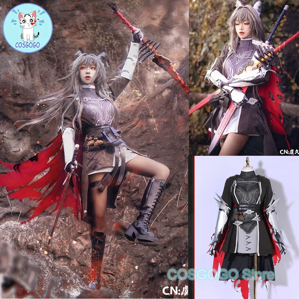 Arknights Texas The Omertosa Cosplay Costume WINGBREAKER Halloween Women New Outfit Clothing Sexy Coat Skirt