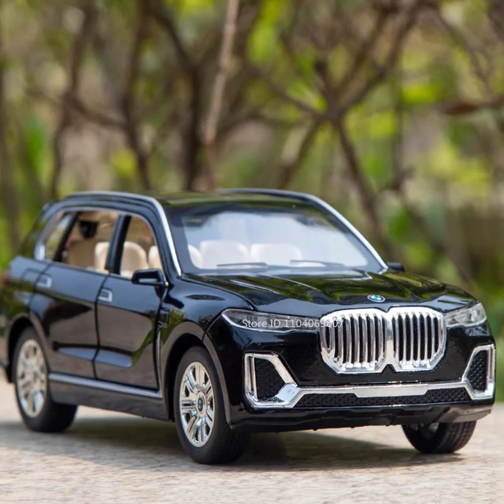 1:24 x7 Miniatur Spielzeug Modellautos Legierung Druckguss Sound Licht zurückziehen 6 Türen geöffnet Gummireifen Geländewagen Ornament Fahrzeuge für Jungen