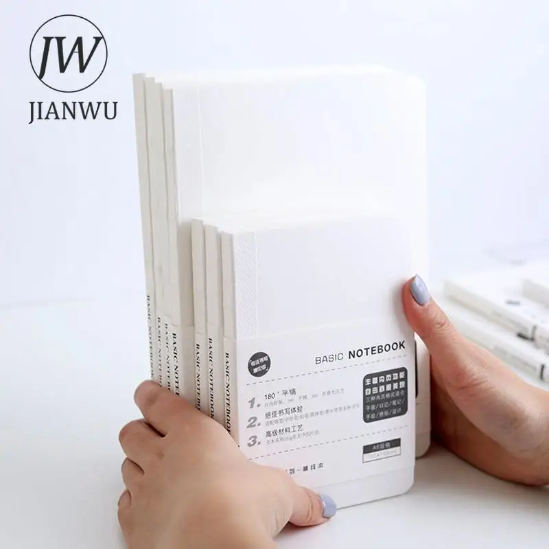 JIANWU A5/A6 Blank Grid Refill Notebook Material Linear Replacement Core Creative DIY Journal Student Supplies Stationery