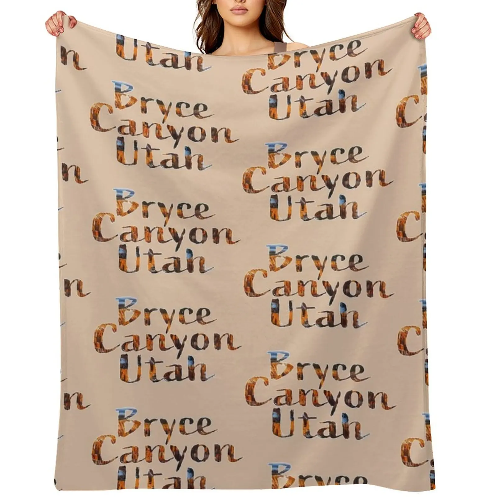 

Bryce Canyon Utah, cool lettering design Throw Blanket sofa bed Blankets For Baby Thins Luxury St Blankets