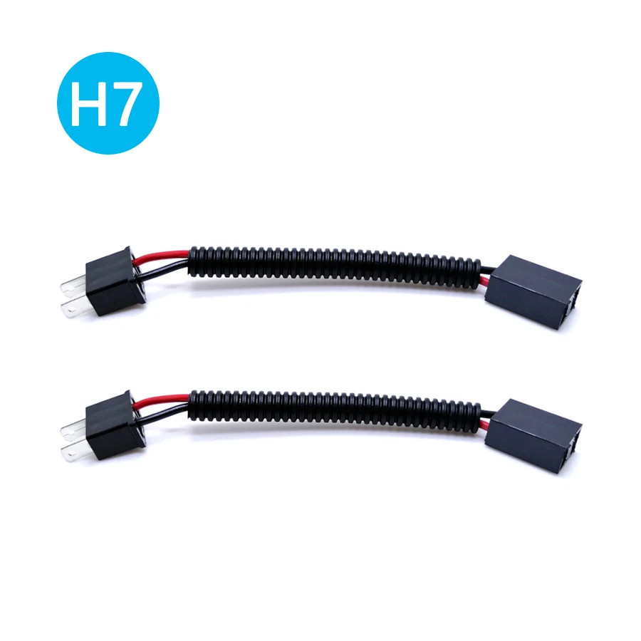 Arnés de cableado con adaptador de Conector macho y hembra para faro de coche, Kit de Cable de extensión para luz antiniebla, H4, H7, H11,