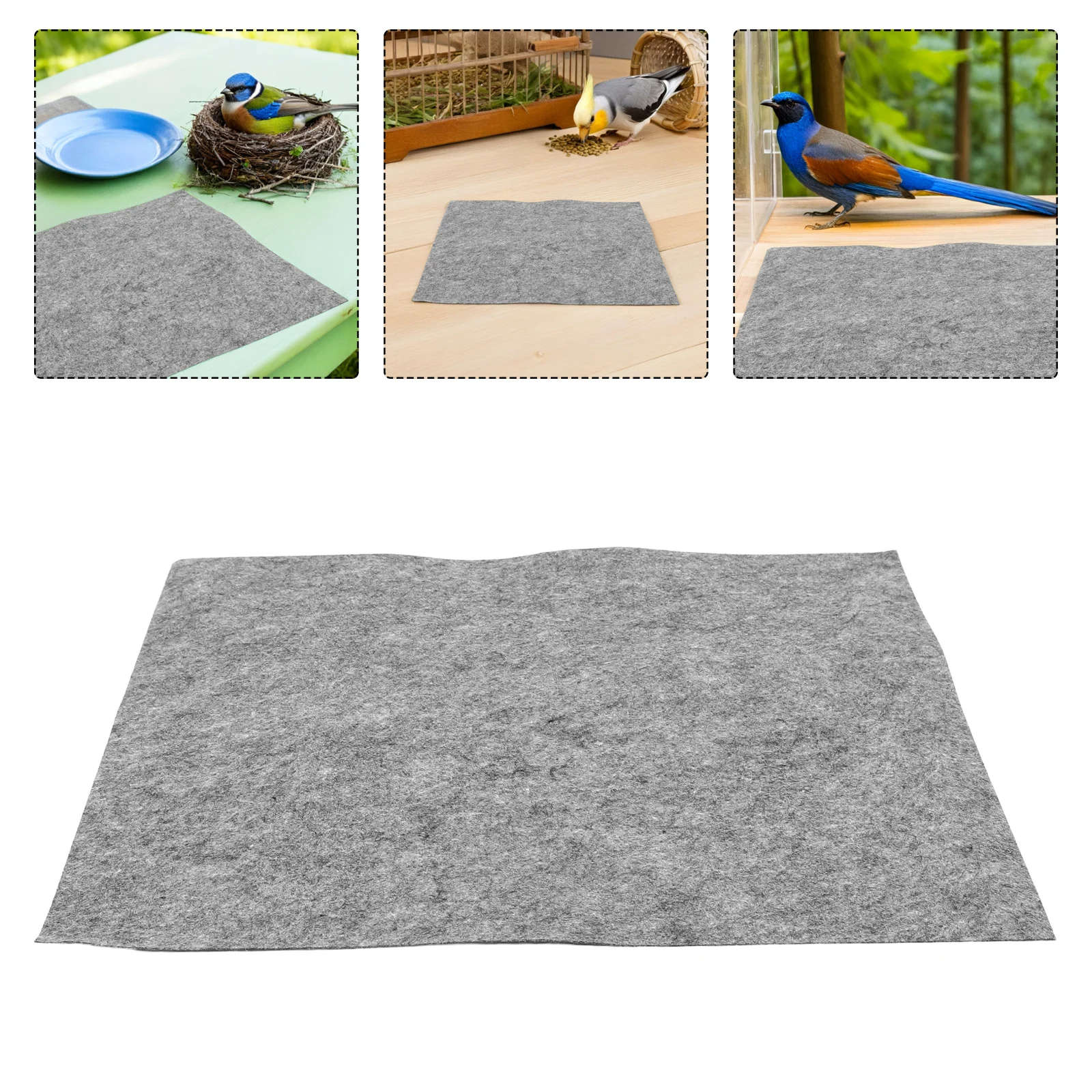 

30Pcs Precut Disposable Bird Cage Liners Absorbent Felt Mats for Parrot Rabbit Chicken Coop Absorbent Bird Cage Liner