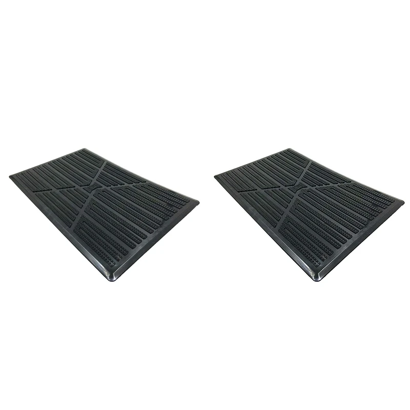 2X Universal Car Floor Mat Pad Heel Foot Carpet Pedal Patch Cover Anti-Skid Pedal Mat - 25X16cm