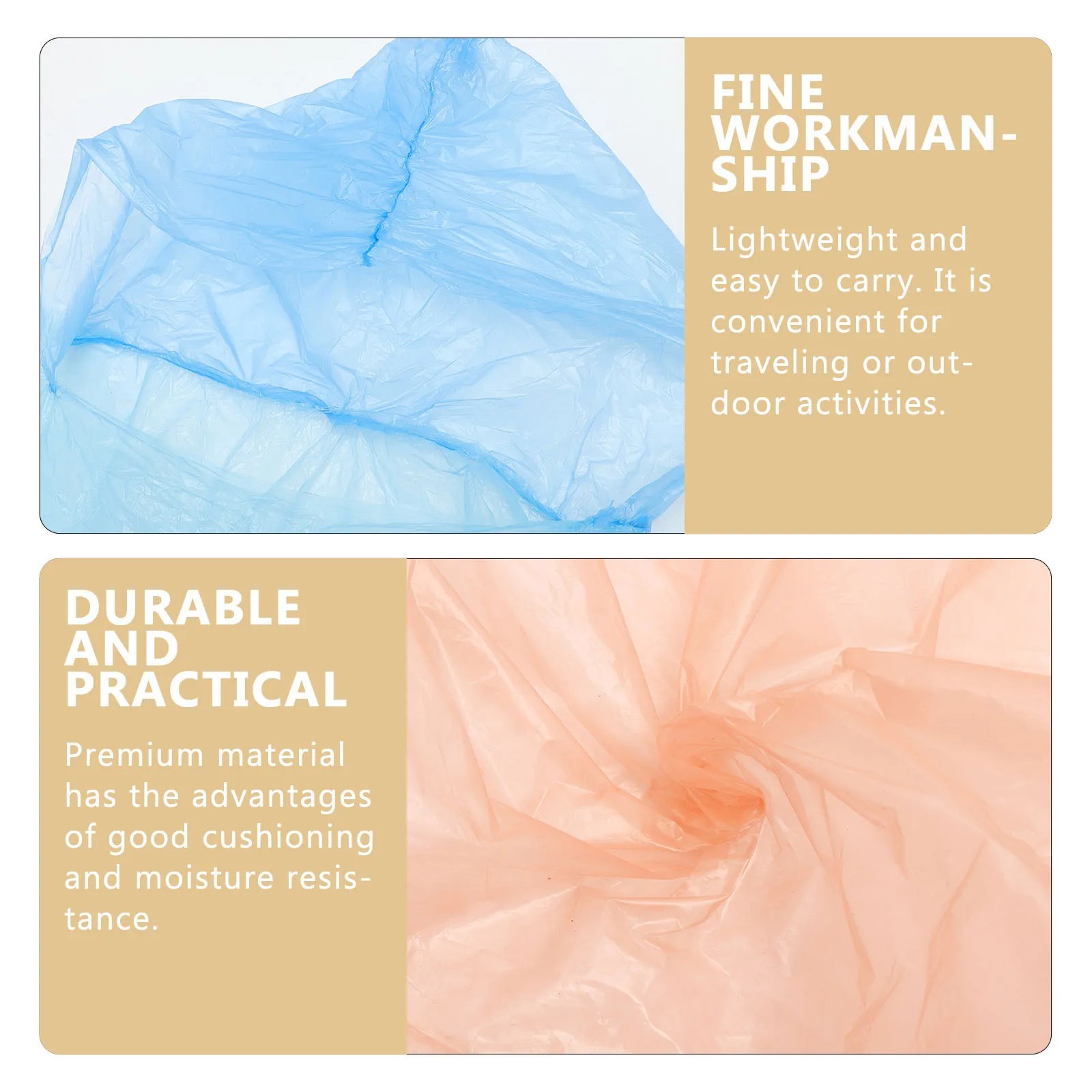 

10Pcs Disposable Rain Poncho Adults Use Thick Waterproof Hooded Raincoat Portable Outdoor Emergency Practical Camping Raincoat