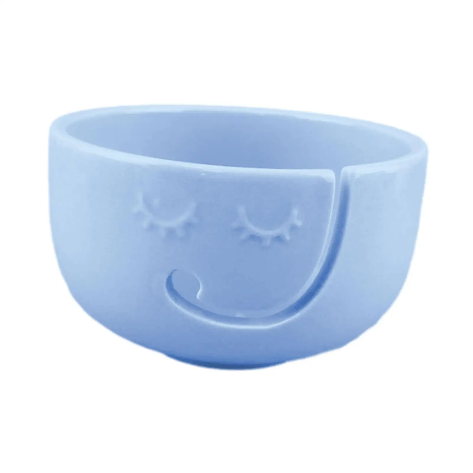 Yarn Bowl Blue Elegant with Holes Portable Knitting Yarn Holder