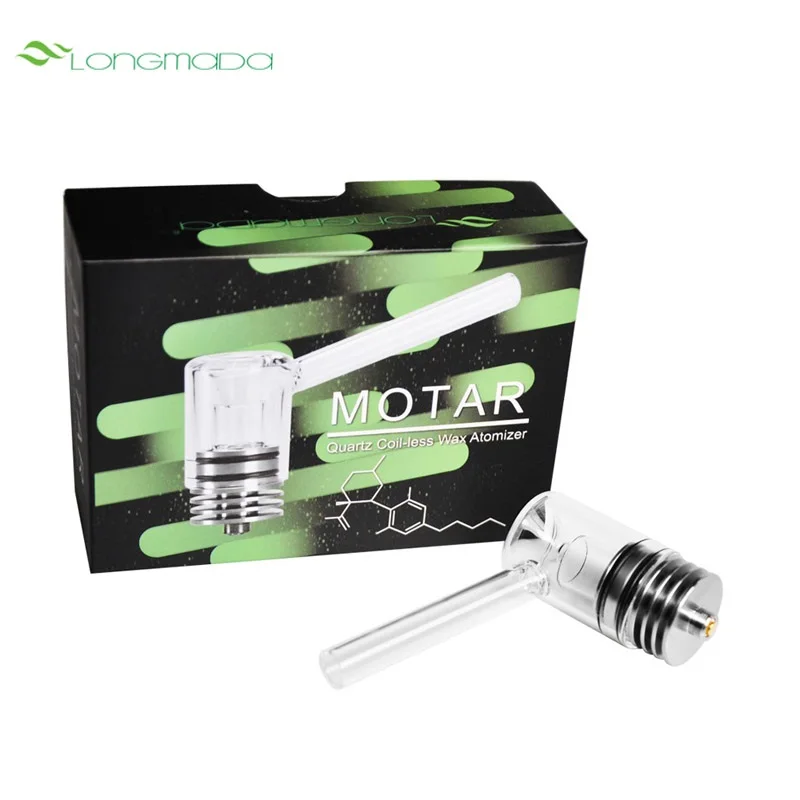 Longmada Motar Wax Atomizer Quartz Chamber Coil-Less Concentrates Tank for 510 Thread Battery Box Mod Herbal Vaporizer Vape Kit