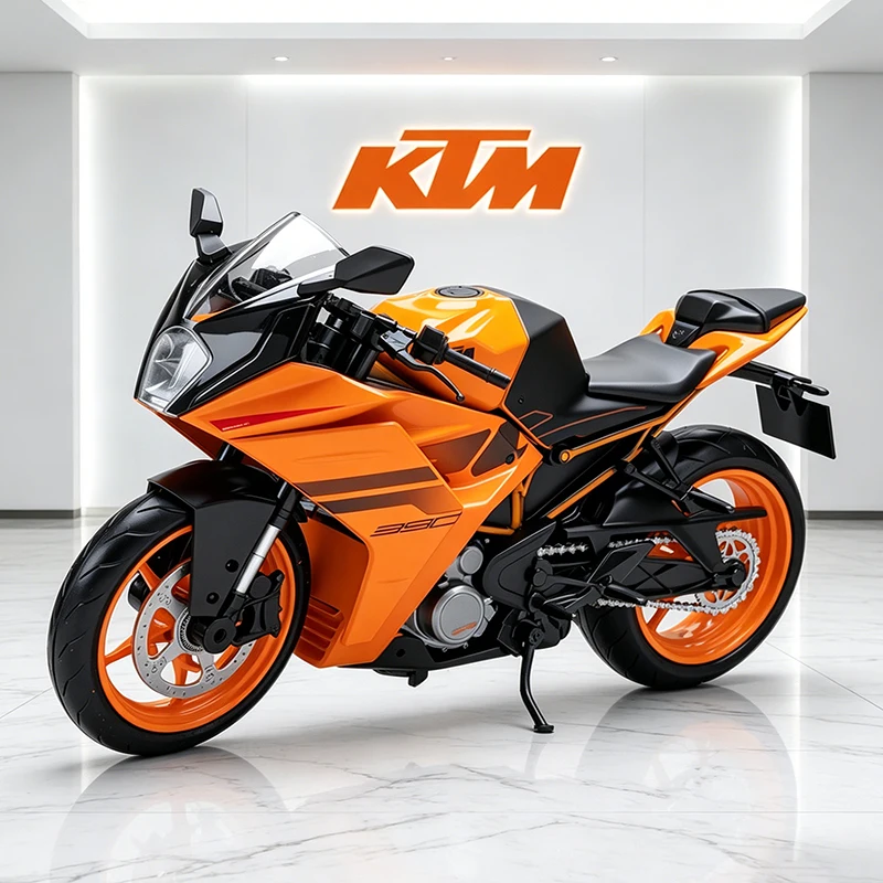 NEW 1/12 KTM RC390 Motorcycle Model Toy Vehicle Collection Autobike Shork-Absorber Off Road Autocycle Toys Car