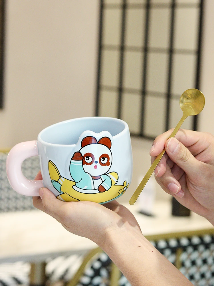 

Arst Large Capaci Cerc Cup Cute Cartoon Bear Collaborative Morning Oaeal Cup Creative Sle Universal Cerc Cup
