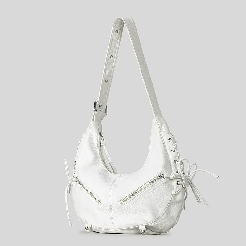 Puttee تصميم حقائب كتف المرأة فاسق نمط الأفاق حقيبة كروسبودي الفاخرة لينة بولي Leather حقيبة ساعي جلدية #3