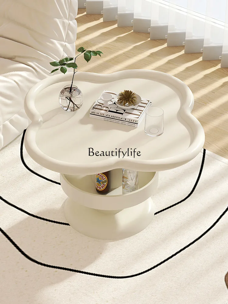 

Creative Side Table Modern Simple Sofa Coffee Table Cream Wind Table Living Room