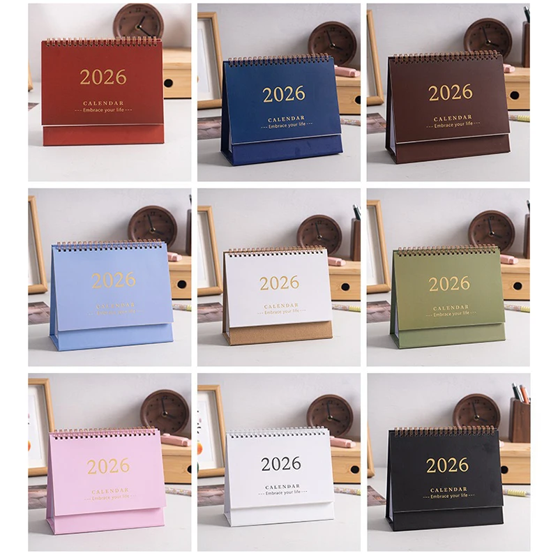 2026 أجندة مكتبية صغيرة بسيطة الإبداعية سطح المكتب الحلي التقويم خطة لكمة بطاقة التقويم المفكرة التقويم هدية للذكرى السنوية #5