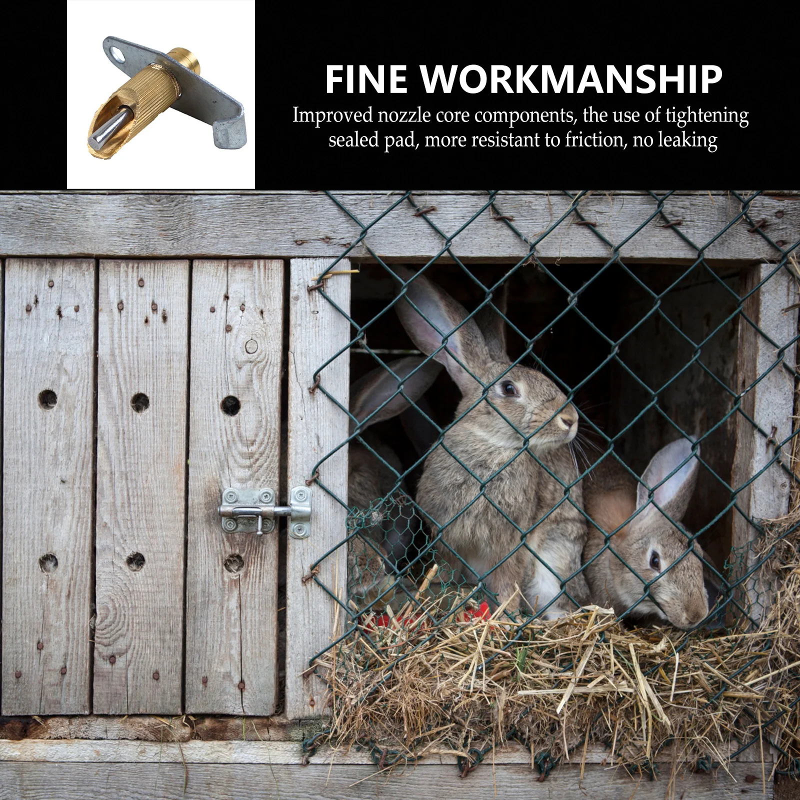 

10Pcs Rabbit Drinker Automatic Water Dispenser for Small Animals Easy Clean Removable Design Gravity Or Pressure Feed System