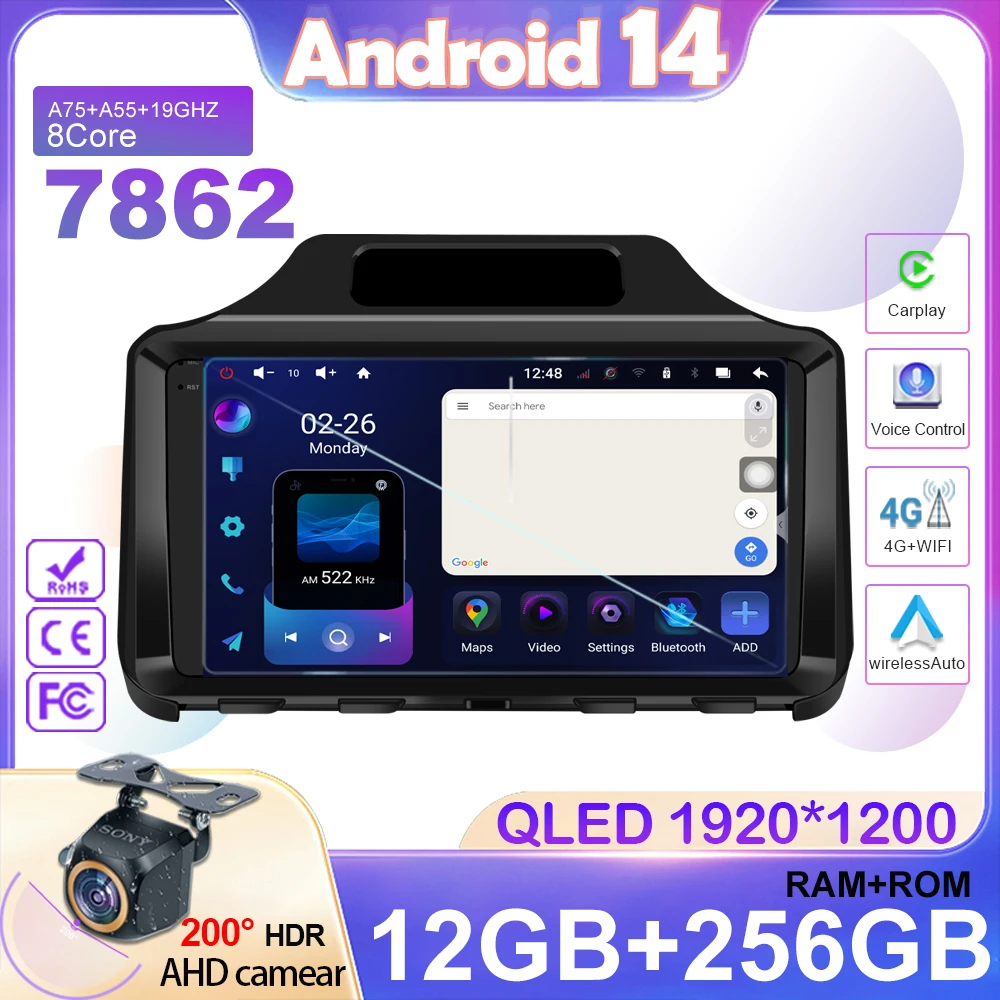 Android 15 Auto pour Toyota Scion IQ 2008-2016 Bluetooth autoradio lecteur vidéo Carplay stéréo GPS Navigation Wifi DVD 2k No 2din