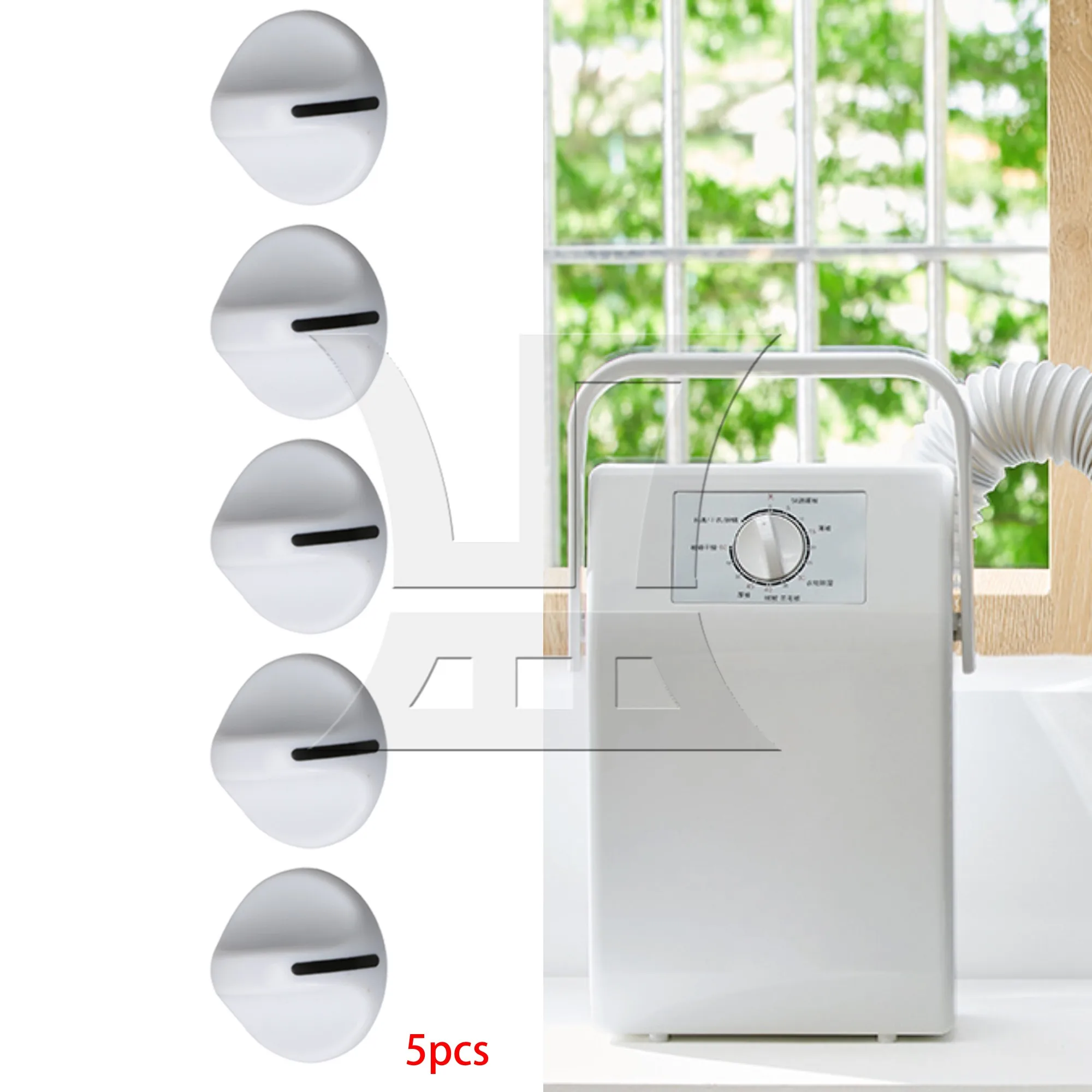 

BQLZR 1 Set Of 5-Piece Dryer Timer Knobs, Easy To Install, Replacement For Ap2107936