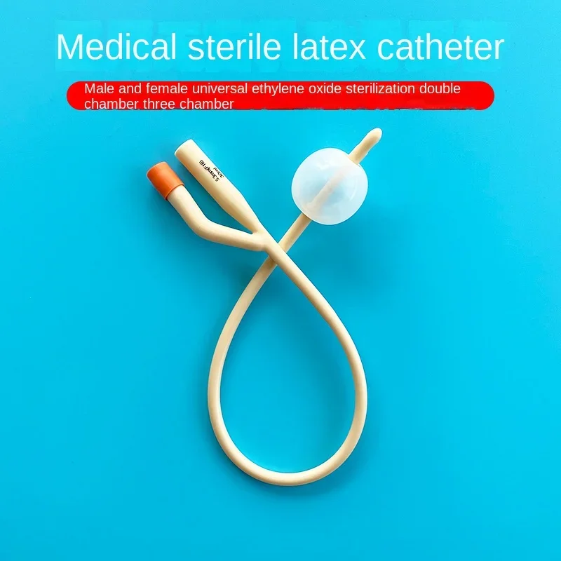 Medical Disposable Sterile Double-lumen Latex Catheter For Men And Women Balloon Urinary Catheter Drainage Urine Collection Bag