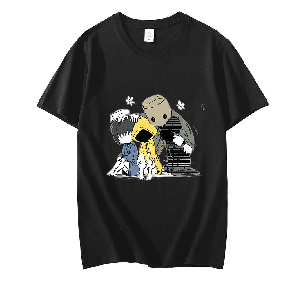 Terror Adventure Little Nightmares Six Mono T-shirts MEN Touch Harajuku Hot Game T Shirts 100% Cotton Tshirts Originality O-neck