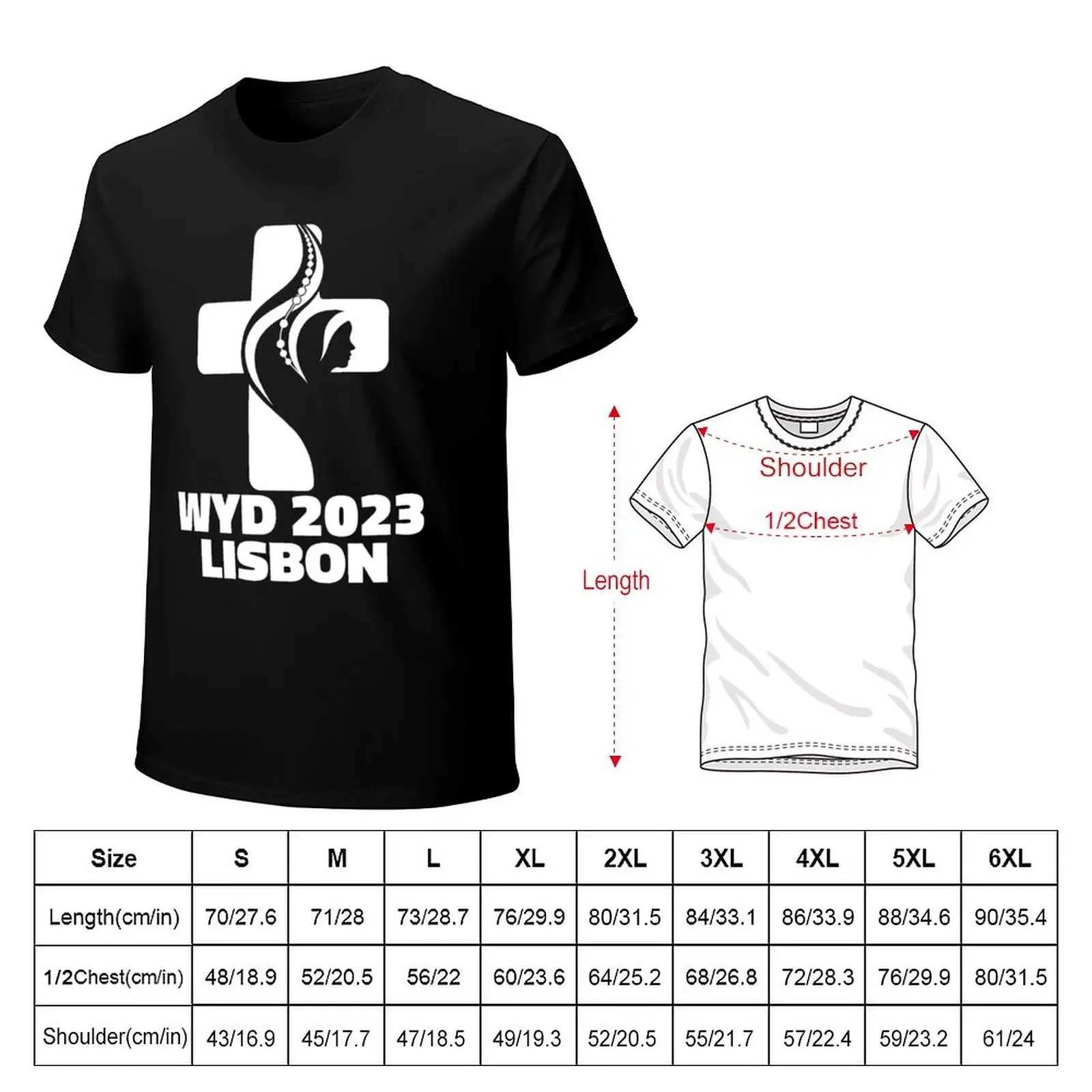 WYD World Youth Day Lisbon 2023 official logo green v2 T-Shirt oversized graphic tee kawaii clothes mens big and tall t shirts