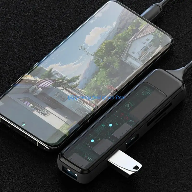 

H9EB High Speed ​​USB Hub Type C Hub Splitter Card Reder с портами SDTF