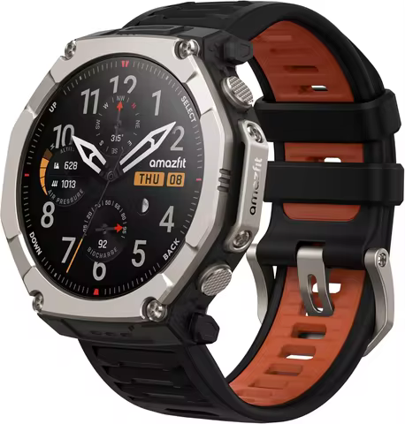 Amazfit T-Rex Ultra 2 Dual-Band GPS relógio inteligente ao ar livre, tela AMOLED de Saphir de 1,5 ", mapa offline, 10 ATM
