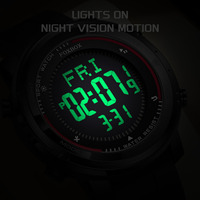LIGE Digital Watches Sports LED Flashlight Wristwatches Men's 50m Waterproof Watch Digital Light Stopwatch  Military Watch Men